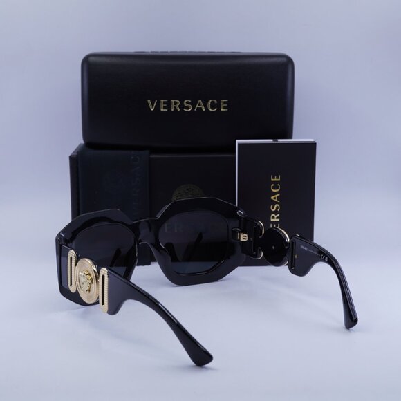 Versace VE4424U GB1/87 Geometric Sunglasses - Black/Grey - Picture 6 of 11